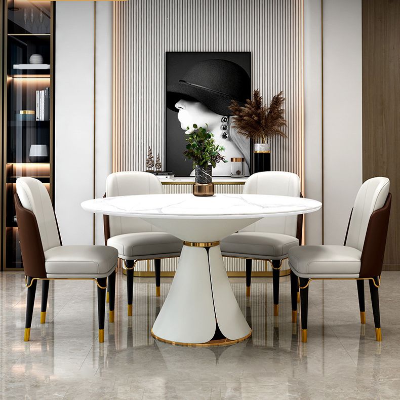 Modern Style Round Table Set 1/4/7 Pieces Dining Set for Home Use