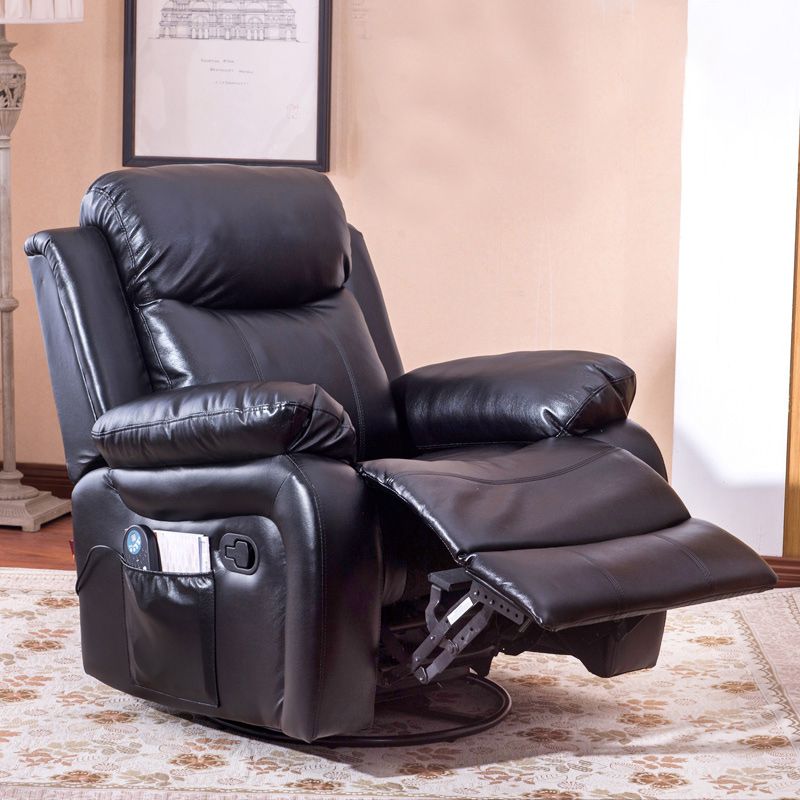 Leather Standard Recliner Modern Style Recliner Chairs for Home