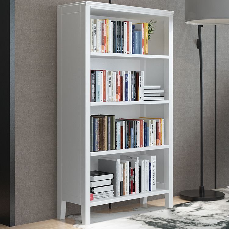 Contemporary Standard Bookcase Closed Back Wooden Bookshelf  with Shelves