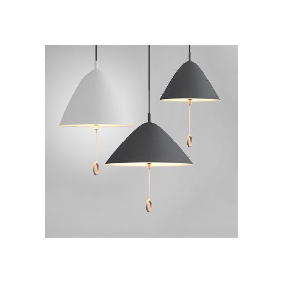 10,5 "/13"/16 "breit 1 Kopf -Regenschirm -Anhänger Licht mit Kegelschatten moderne Metallhängelampe für Hotelküche