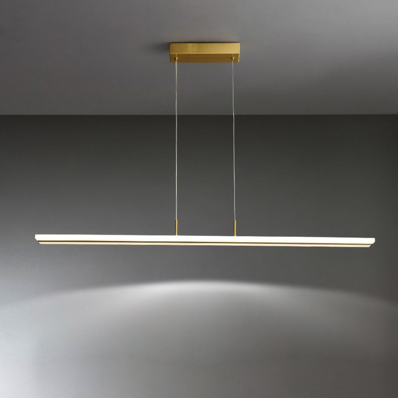 39.5 pulgadas de largo longitud completa de la isla de cobre acrílico Simplicidad Simplicidad Flexión de iluminación de estilo para comedor