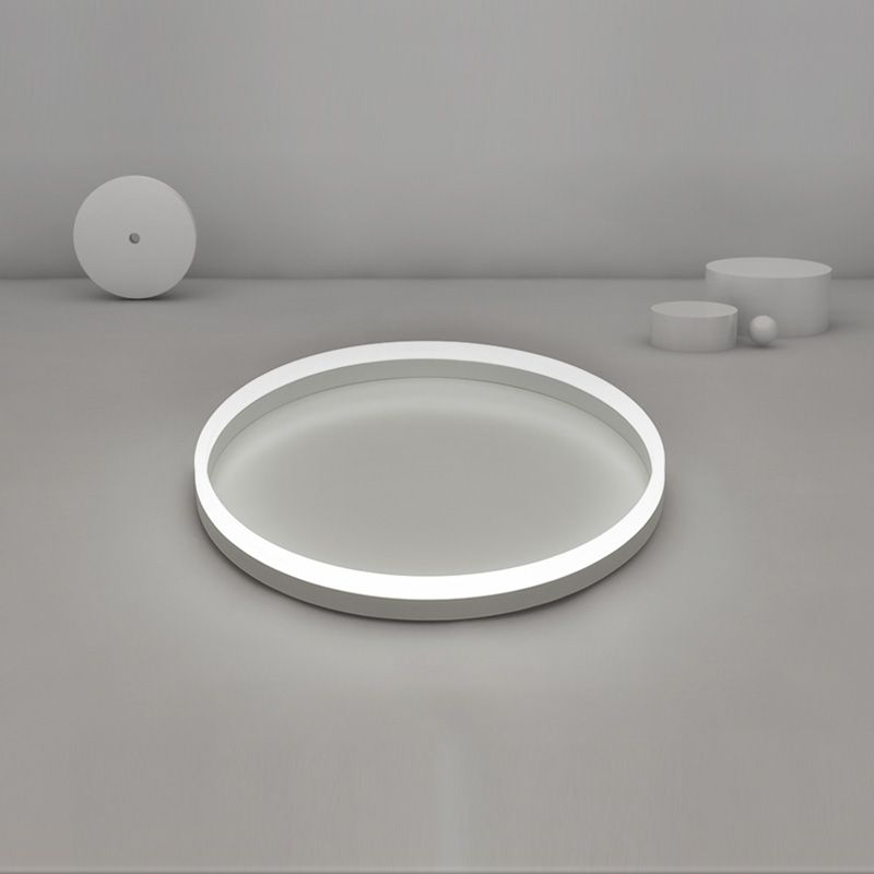 Lámpara de techo de montaje empotrado con anillo circular único y moderno con pantalla acrílica para dormitorio