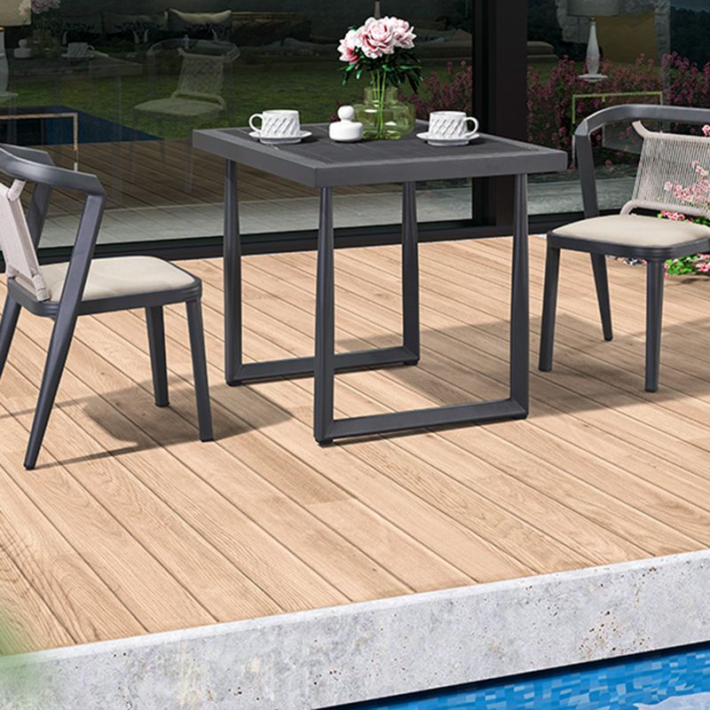 Modern Style Bistro Set 2/3 Pcs Wooden Top Metal Base Bistro Set