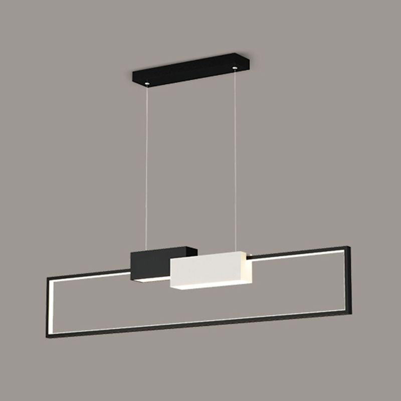 Zeitgenössischer Stil Rechteck Form Island Beleuchtung Ideen Metal Island Anhänger