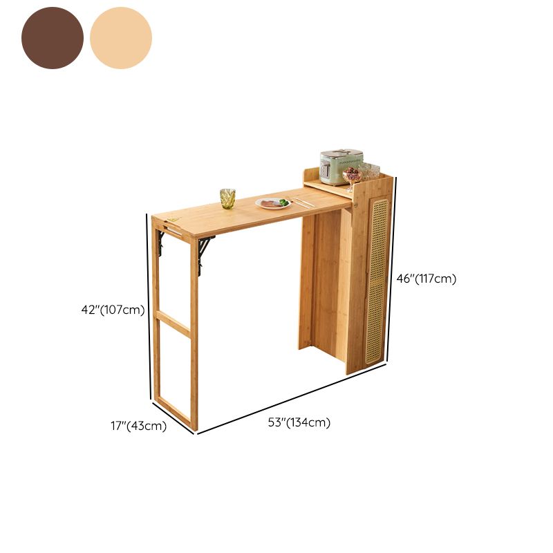 1/3 Pieces Modern Rectangle Wooden Pub Table with High Stools