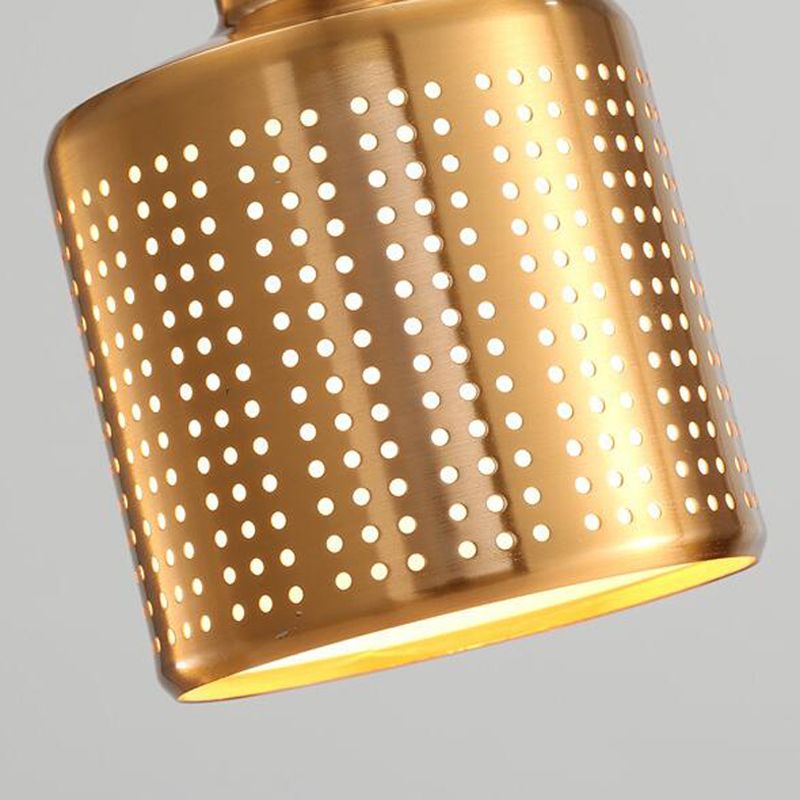 Anhänger Beleuchtungskörper Moderne 1-Licht-Gold-Federlampe mit Metallschatten
