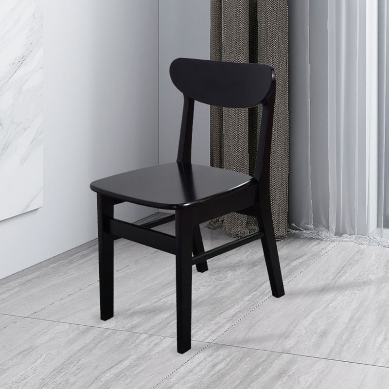 Silla auxiliar de comedor tapizada escandinava Silla de comedor con respaldo abierto