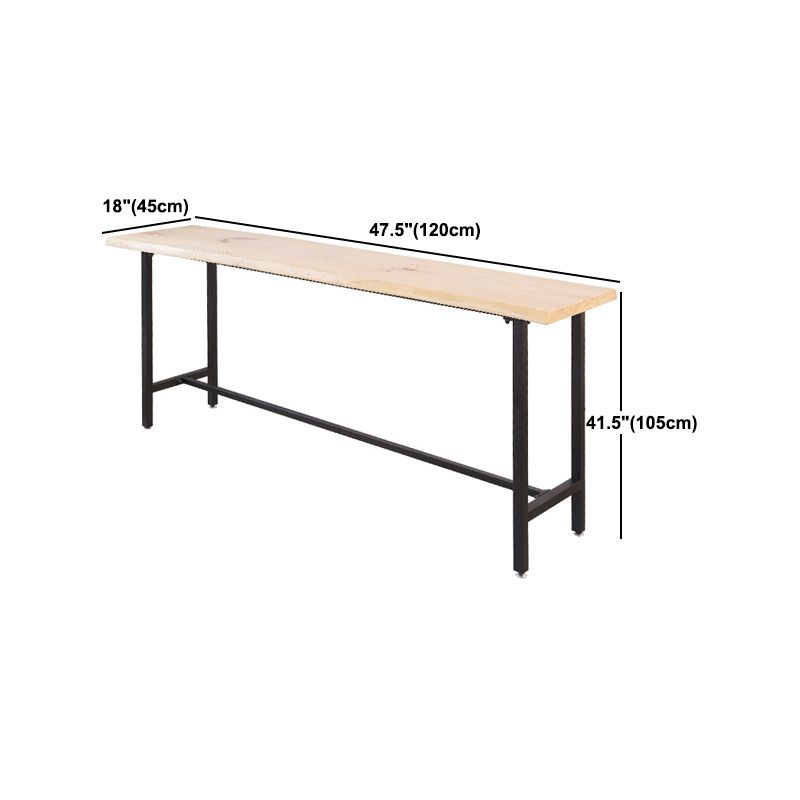 Industrial Rectangle Solid Wood Bar Table Set 1/5/9 Pieces Counter Table with Stools