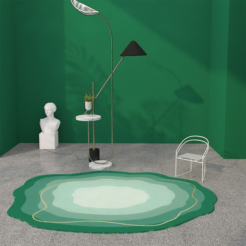 Stylish Novelty Shape Carpet Trendy Area Rug Polyester Anti-Slip Backing Carpet for Home Decor