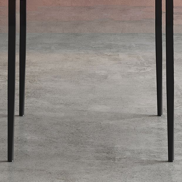 Silla de comedor de estilo moderno, sillas laterales sin brazos con patas de metal para cocina