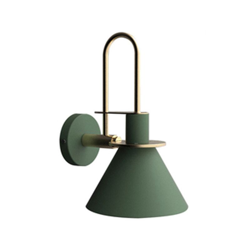 Metal Cone Shape Sconce Light Modern-Style 1 Light Wall Light Fixtures
