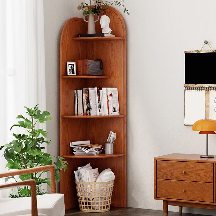 Scandinavian Closed Back Shelf Bookcase with 4 Shelves for Home Office