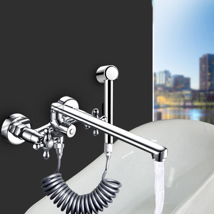 Traditional Style Claw Foot Tub Faucet Copper Floor Mounted Claw Foot Tub Faucet