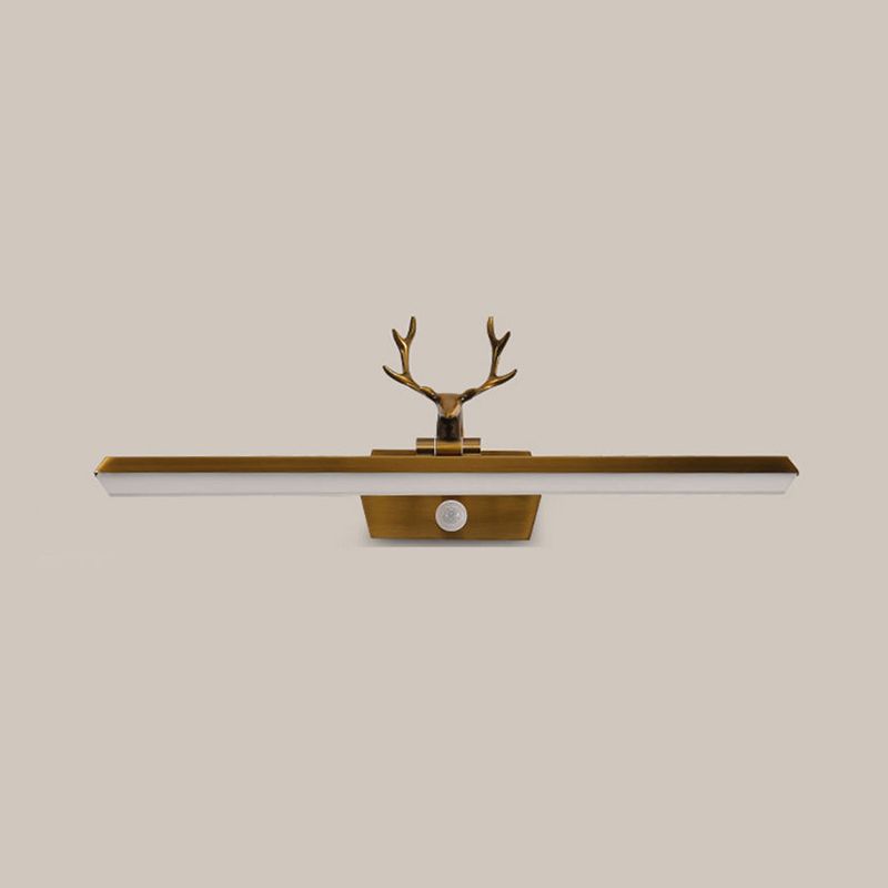 1 Light Linear Vanity Lighting Fixtures Modern Style Metal LED Mirror Lights