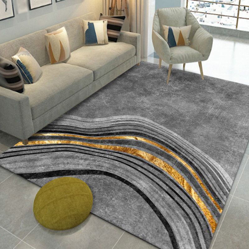 Tapis de couleur de couleur de luxe tapis en polyester tapis de support non glip