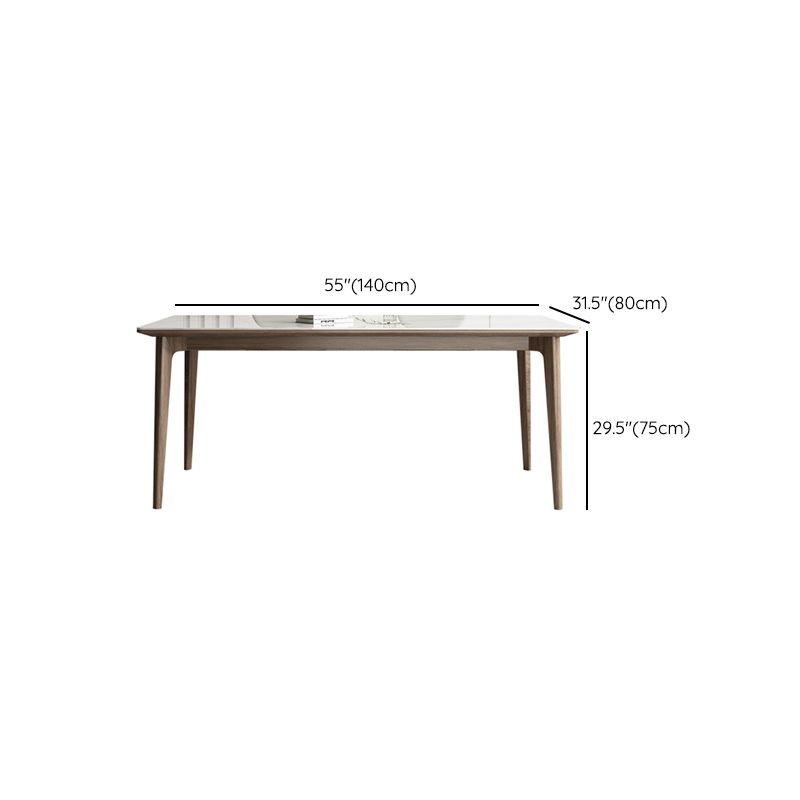 Contemporary 1/4/5/7 Pieces Dining Room Set Stone Rectangle Furniture in White
