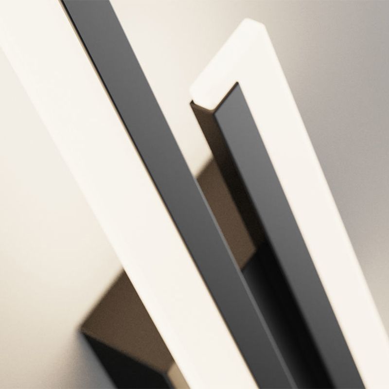 Nordic Style Iron Wall Light Strip Shape Wall Lamp with Acrylic Shade for Bedroom