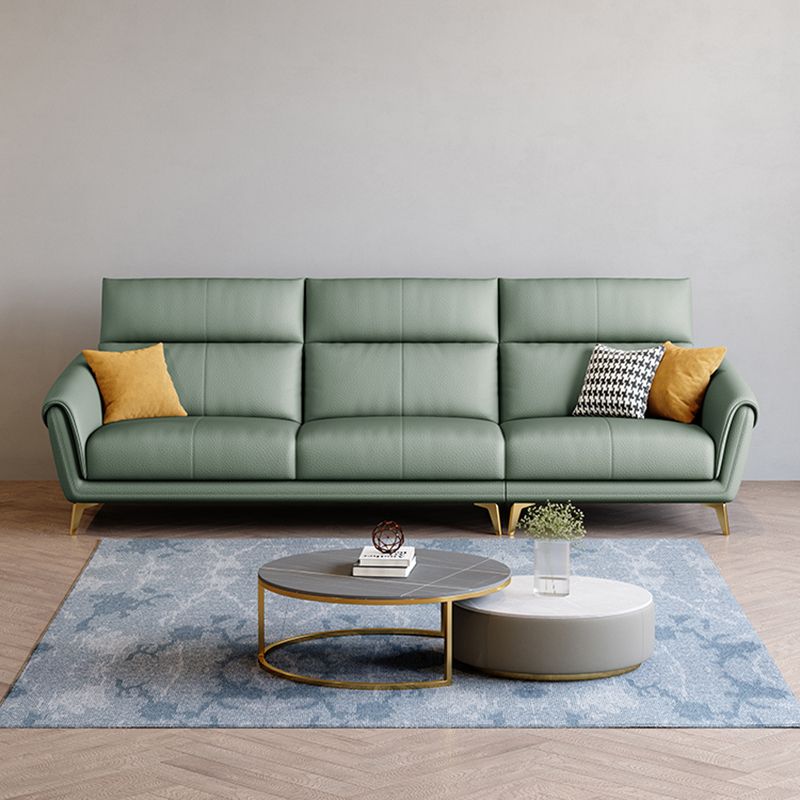 Faux Leather  Sofa 37.40" D x 37.40" H Flared Arm Sofa for Living Room
