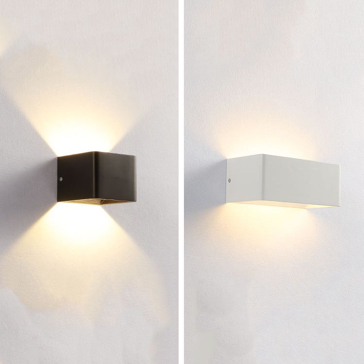 Rectangular Staircase LED Wall Lamp Aluminum Macaron Style Wall Washer Sconce