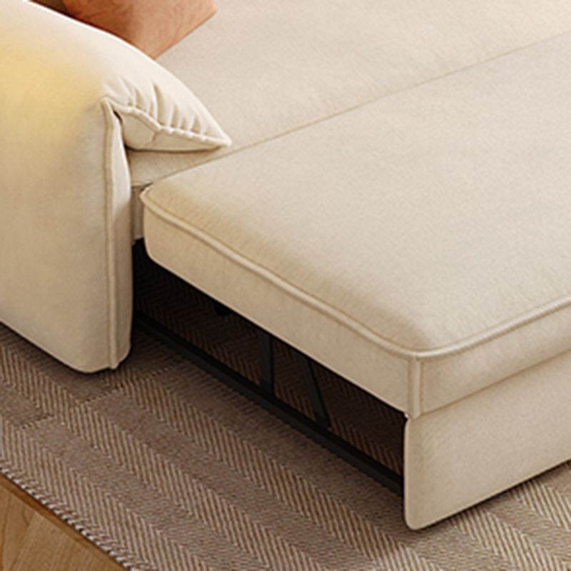 35" Wide Scandinavian Sleeper Sofa Futon Foldable White Sleeper Sofa