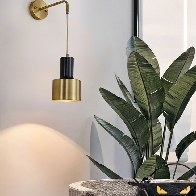 Accesorio de iluminación de pared de cilindro de la sala de estar de metal de estilo nórdico iluminación de pared de la pared