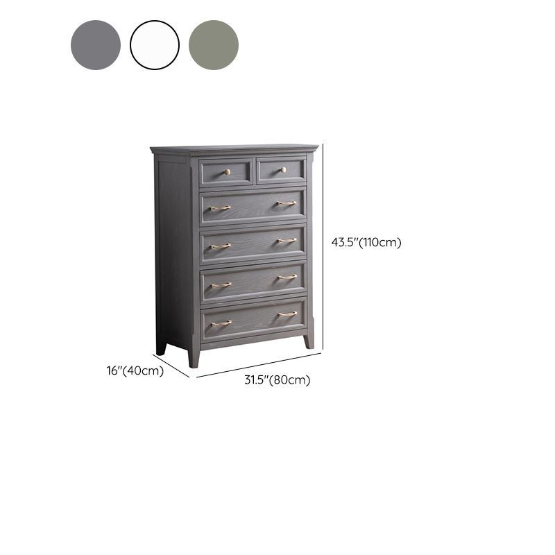 Solid Wood Storage Chest Glam Horizontal Dresser with Drawers