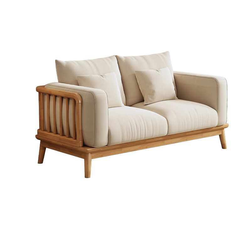 35.4" H Contemporary Cotton Blend Square Arm Sofa for Living Room