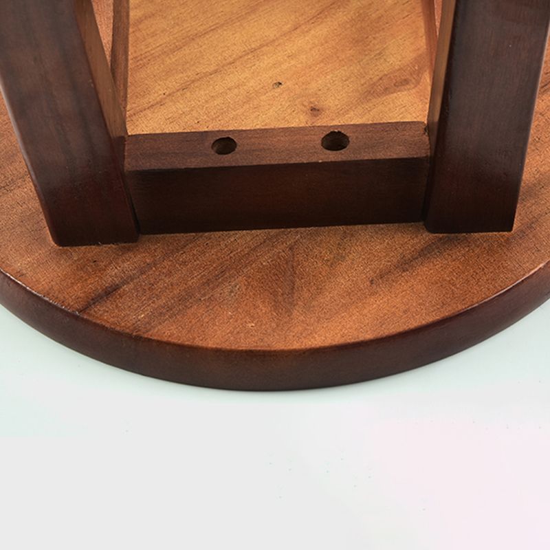 Taburete de bar retro simple de madera industrial Taburete alto interior con asiento redondo