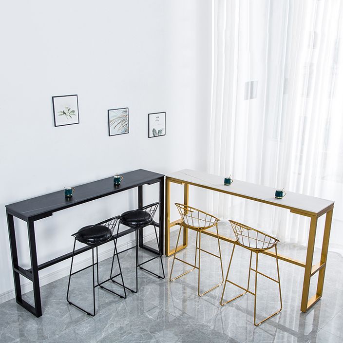 Glam Living Room Counter Set 1/2/3/4/7 Pieces Rectangle Trestle Bar Pub Table Set