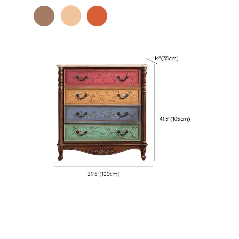 Traditional Storage Chest Solid Wood Storage Chest Dresser , 13.65 Inch W