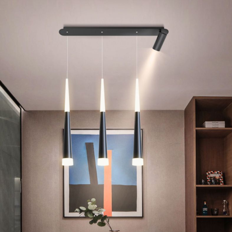 Luce isola a LED geometrica in ferro battuto nella moderna semplicità a sospensione acrilica Light per sala da pranzo