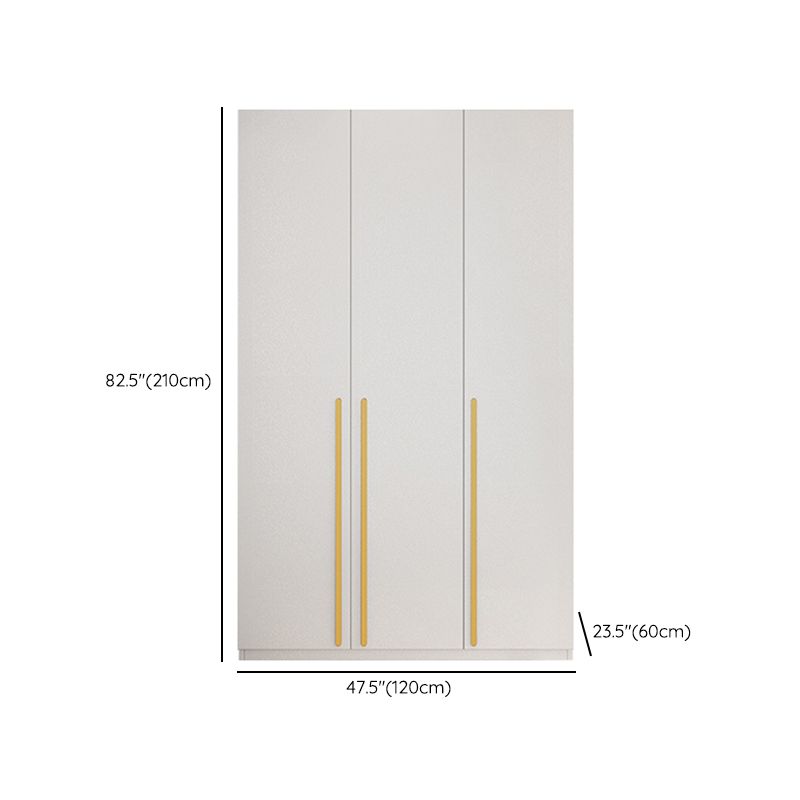 White Colour Wardrobe Wooden 1 Drawer Wardrobe Closet for Bedroom