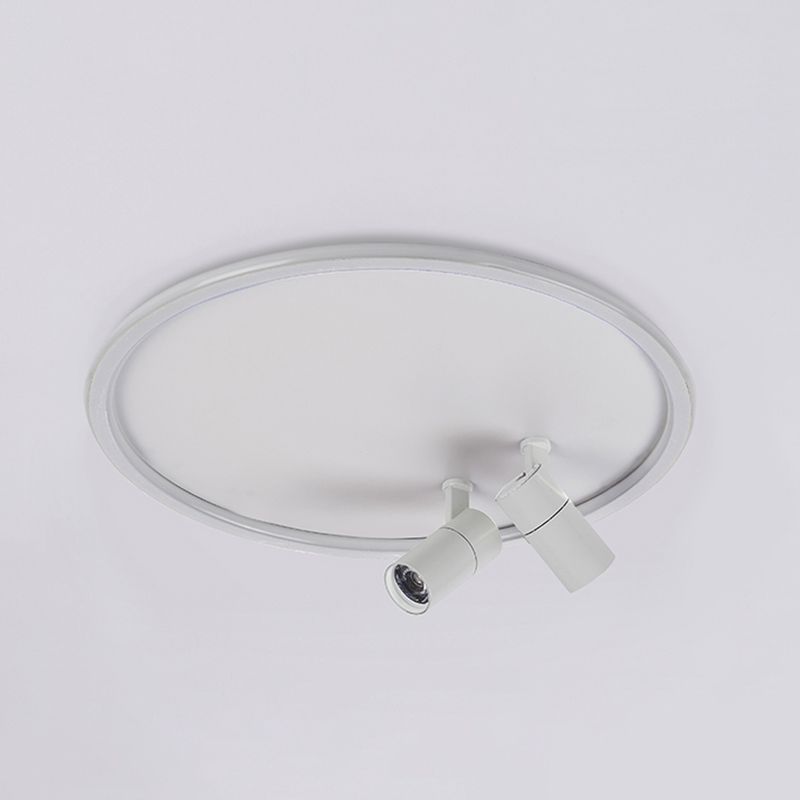 2-licht LED Semi Flush Mount In Modern Simplicity Circular Acryl Plafond Light in White