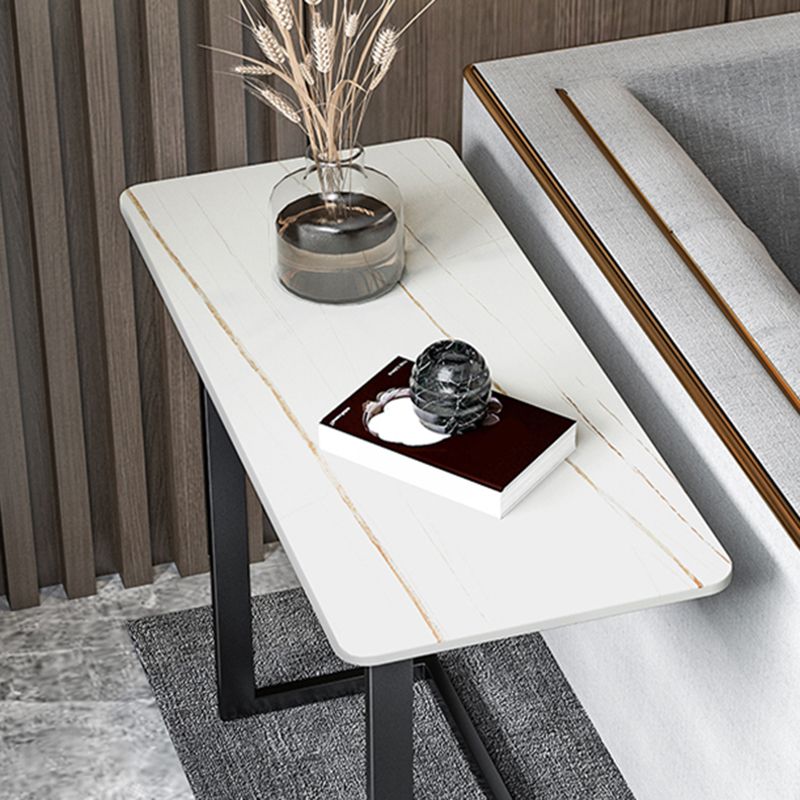 21.6" Rectangular Slate Top Side Table Ironcraft C End Table