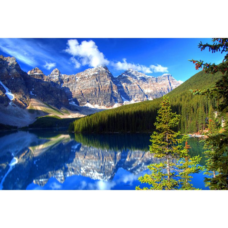 Sea Mural Wallpaper Modernist Tranquil Nature Scenery Wall Covering in Light Color