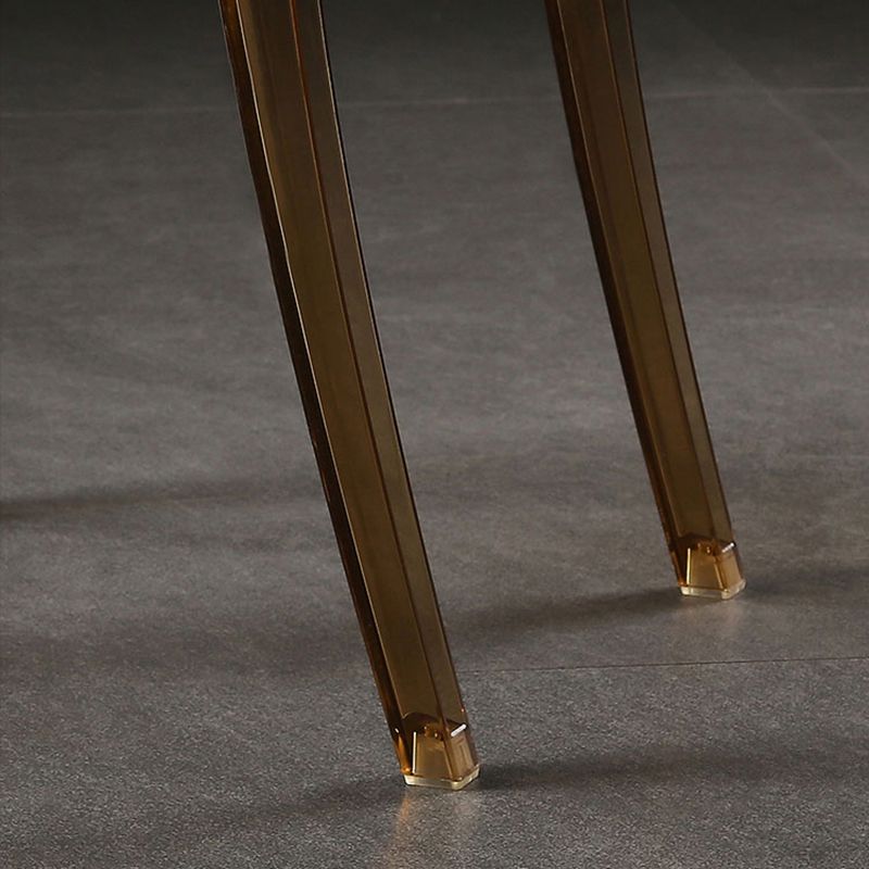 Silla de comedor de plástico sin brazos, sillas laterales de comedor con respaldo abierto para el hogar (juego de 4)