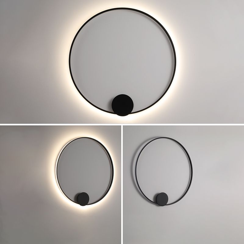 Modern Minimalist Minimalist Circular Montate Montate Metal 1 Light Sconce Light Set per camera da letto