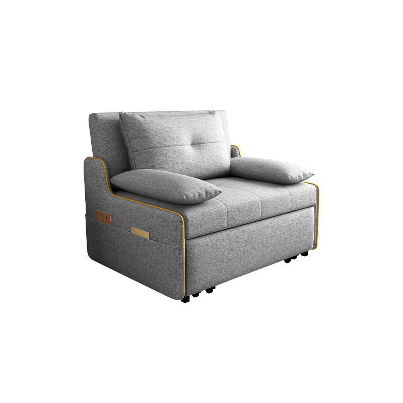 Convertible Contemporary Cotton Blend Bed Sofa Couch in Gray