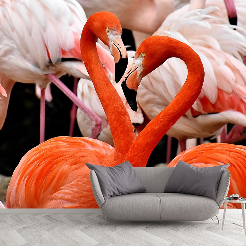 Tropical Flamingos Wall Mural Modern Decorative Living Room Wall Covering