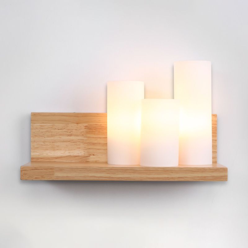 Ligne de verrouille de couleur de couleur en simplicité moderne lampe murale géométrique en bois, navires sans décorations