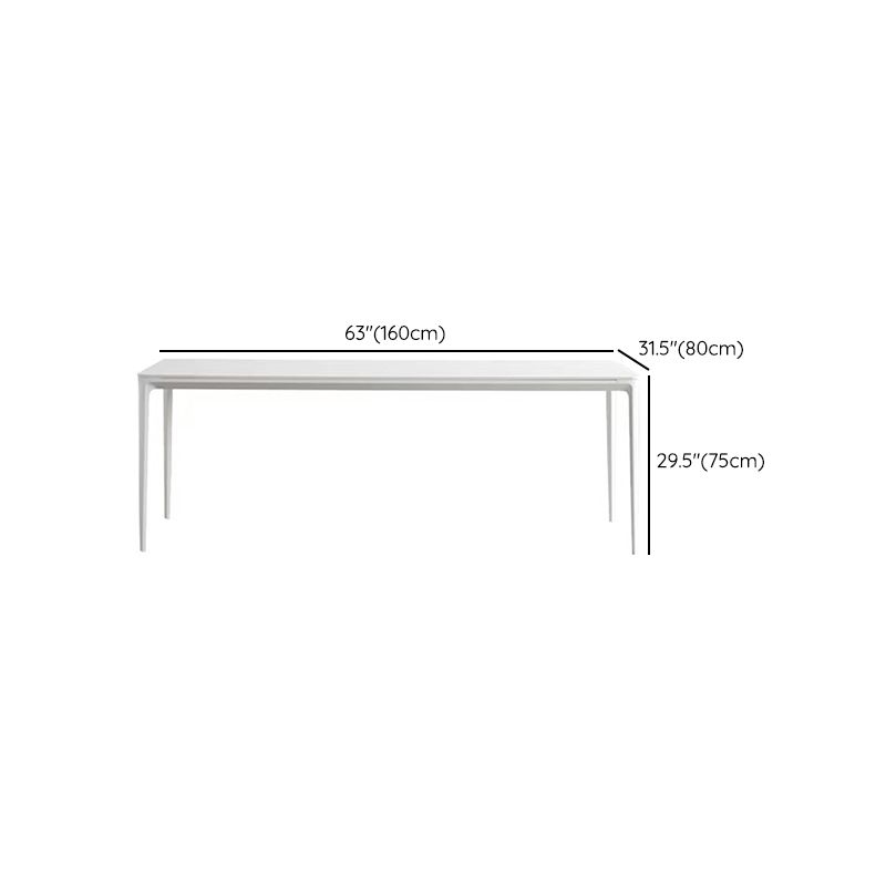 Contemporary 1/2/4/5/6/7 Pieces Furniture Stone Rectangle Dining Chairs Set in White