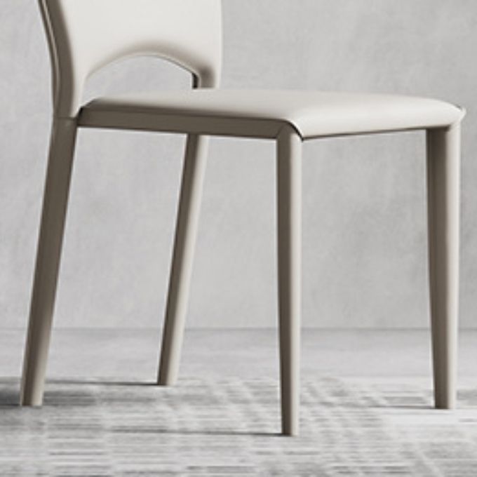 Indoor Faux Leather Side Chair Dining Room Armless Dining Chairs