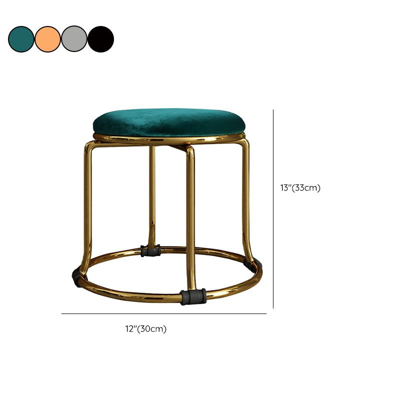 Fabric Standard Stool Modern Style Simple Household Round Stool