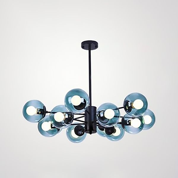 Globe Chandelier Light Fixture Modern Glass Pendant Lighting for Restaurant