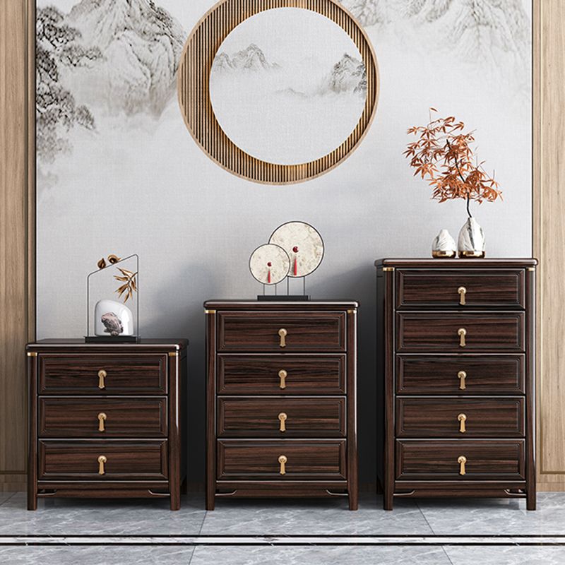 Solid Wood Storage Cabinet Mid-Century Modern Soft Close Drawers Side Cabinet