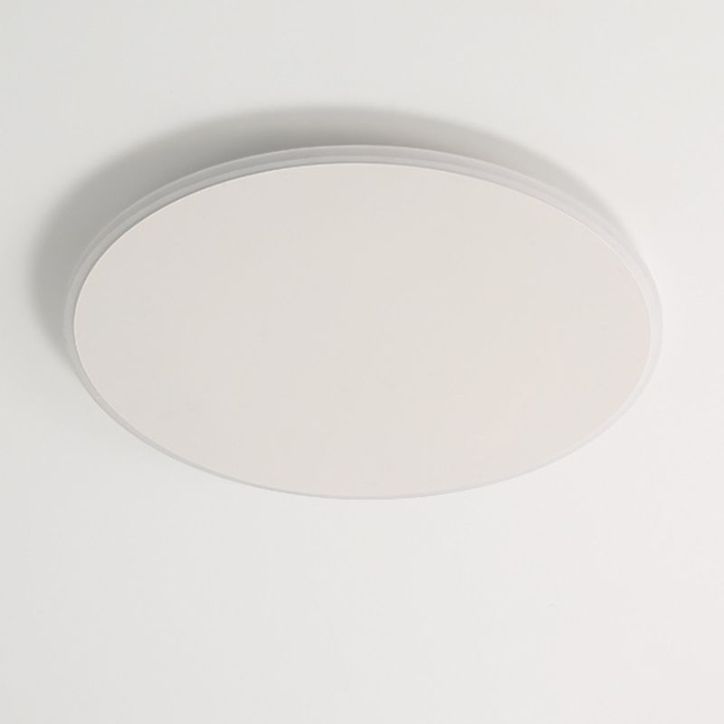Single White Modern Flush Mount Lighting Circle LED Ceiling Light for Bedroom