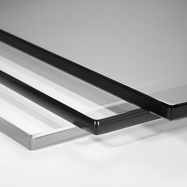 Modern Rectangle Dining Table Clear Glass Tabletop with Aluminum Legs