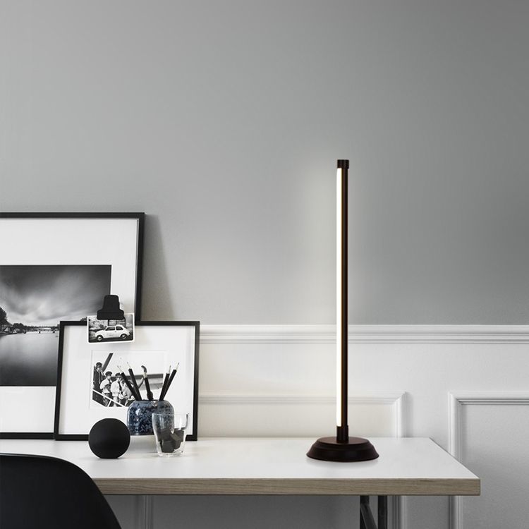 1 Light Linear Nightstand Lamps Modern Bedside Lamps Metal Night Table Lamp