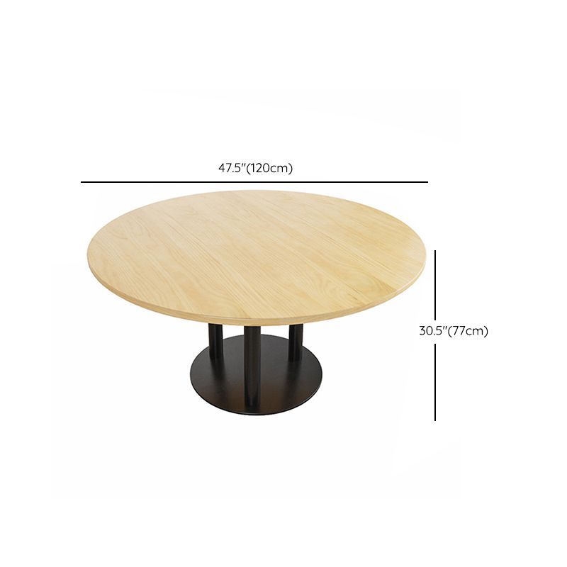 Round Solid Wood Dining Set 1/4/7 Pieces Dinette Set for Kitchen