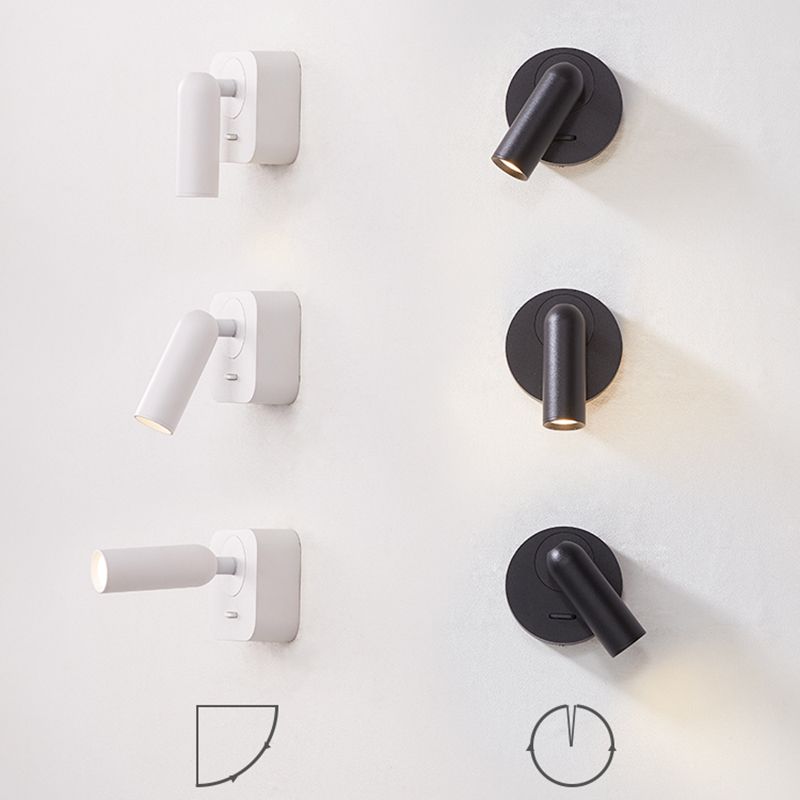 Plan de pared LED de aluminio esmerilado en la simplicidad moderna Luz de pared geométrica de metal para el dormitorio